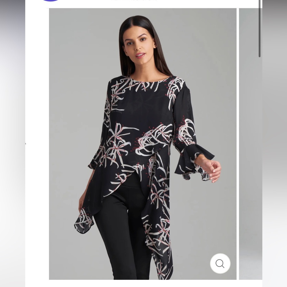 Ala von Auersperg Black Silk Blouse